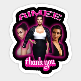 Kardashian thanK you aIMee Swift Bootleg Taylor Retro Kim Pink Sticker